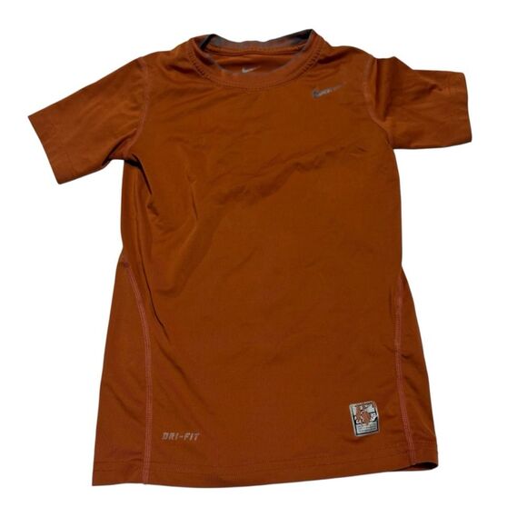 Nike Pro Combat Orange Short Sleeve Athletic T-Shirt - Picture 1 of 3